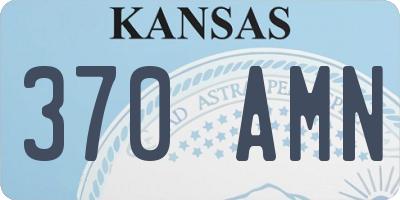 KS license plate 370AMN