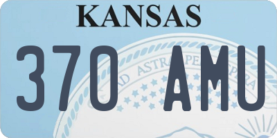 KS license plate 370AMU