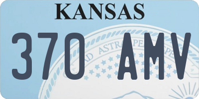 KS license plate 370AMV