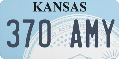 KS license plate 370AMY