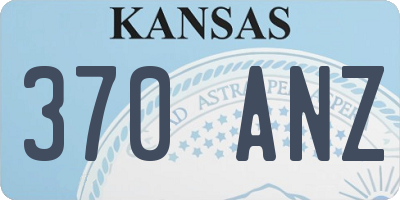 KS license plate 370ANZ