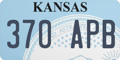 KS license plate 370APB