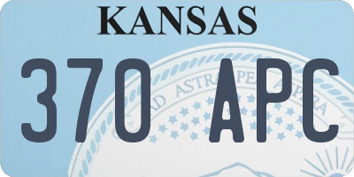 KS license plate 370APC