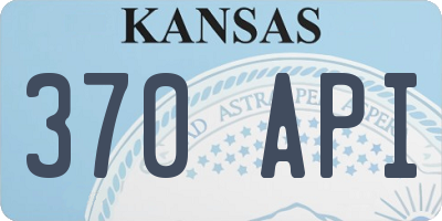 KS license plate 370API