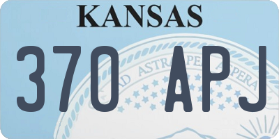 KS license plate 370APJ