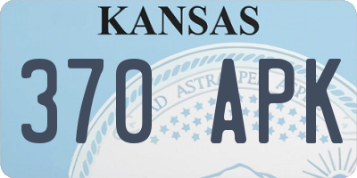 KS license plate 370APK