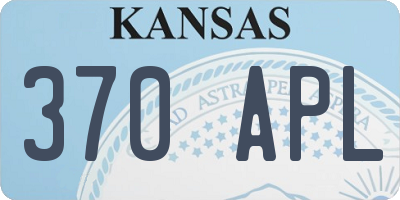 KS license plate 370APL