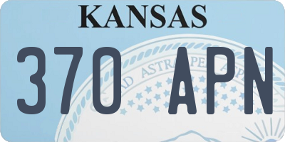 KS license plate 370APN