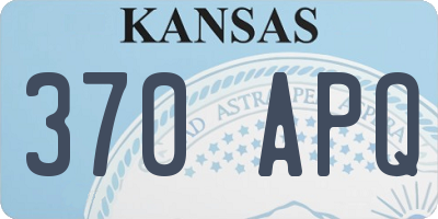 KS license plate 370APQ