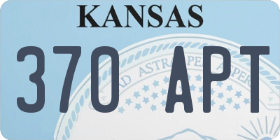 KS license plate 370APT