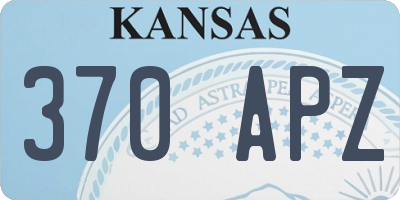 KS license plate 370APZ