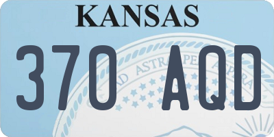 KS license plate 370AQD