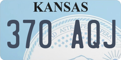 KS license plate 370AQJ