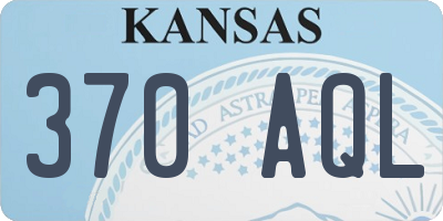 KS license plate 370AQL