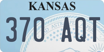 KS license plate 370AQT