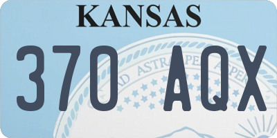 KS license plate 370AQX