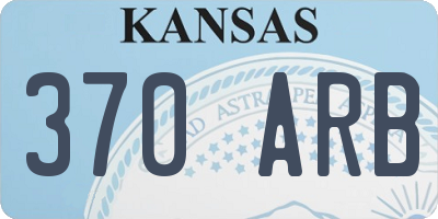 KS license plate 370ARB