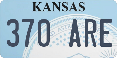 KS license plate 370ARE