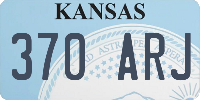 KS license plate 370ARJ