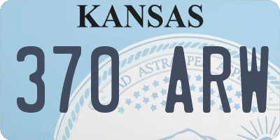 KS license plate 370ARW