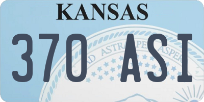 KS license plate 370ASI