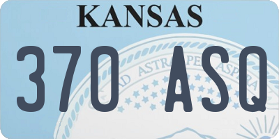 KS license plate 370ASQ