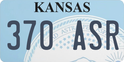 KS license plate 370ASR