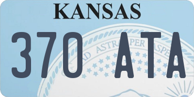 KS license plate 370ATA