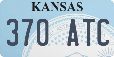KS license plate 370ATC