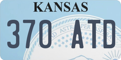 KS license plate 370ATD
