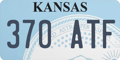 KS license plate 370ATF