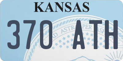 KS license plate 370ATH