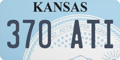 KS license plate 370ATI