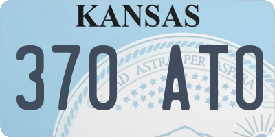 KS license plate 370ATO