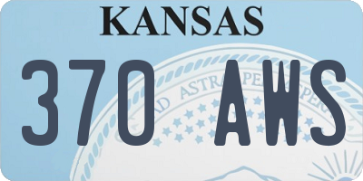 KS license plate 370AWS