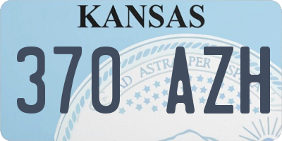 KS license plate 370AZH