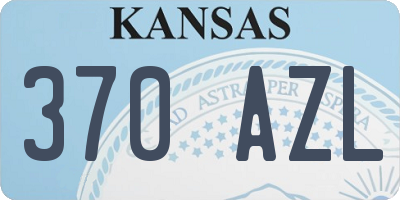 KS license plate 370AZL