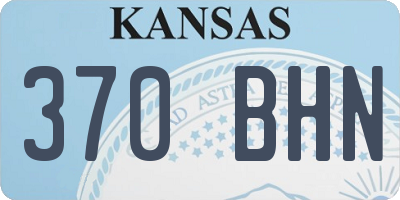 KS license plate 370BHN