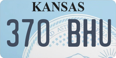 KS license plate 370BHU