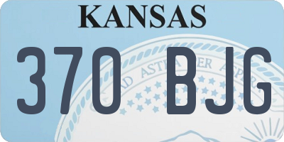KS license plate 370BJG