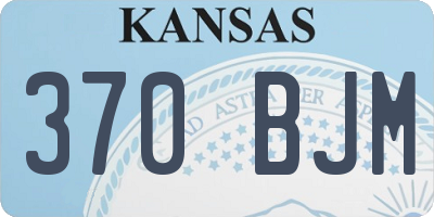 KS license plate 370BJM