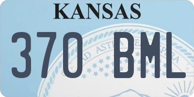 KS license plate 370BML