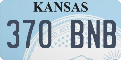 KS license plate 370BNB