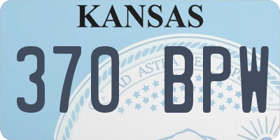 KS license plate 370BPW