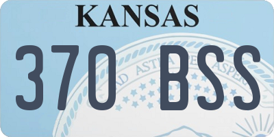 KS license plate 370BSS