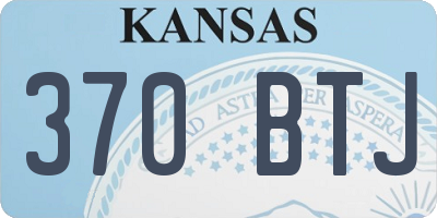 KS license plate 370BTJ