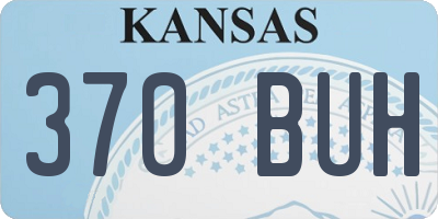 KS license plate 370BUH