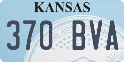 KS license plate 370BVA
