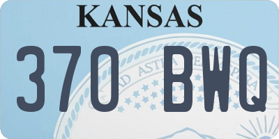 KS license plate 370BWQ