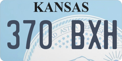 KS license plate 370BXH